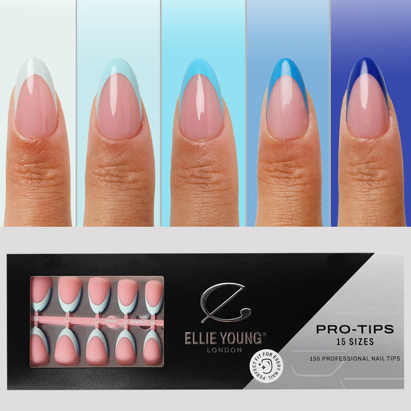 ProTips- Blue Pastel Tips | Short Almond